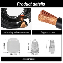 HITBOX P80 Torch Plasma Cutter Welding Cutting Gun Pilot Arc Non Touch Start 2 Pins HF Connector Completed Cable Fit CNC Machine LGK60 LGK80 LGK100