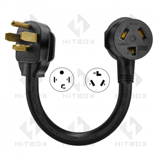 HITBOX Adaptor Cord 50cm 19.6″ Long Convert Plug N14-30P to N10-30R Extension Plug UL Listed