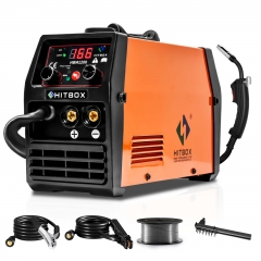 HITBOX Newly Updated Mig Welder MIG ARC TIG Synergy Control 220V Gas Gasless Welding Machine HBM1200 Inverter Welding Machines