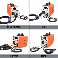 HITBOX Mig Welder Aluminum Metal Welding Machine MIG200DPP Stainless Steel Iron Welding Machine Double Pulse 2T/4T