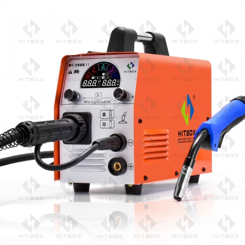 HITBOX Mig Welder Aluminum Metal Welding Machine MIG200DPP Stainless Steel Iron Welding Machine Double Pulse 2T/4T